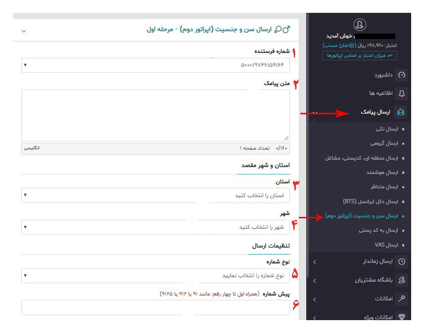 ارسال-پیامک-بر-اساس-سن-و-جنسیت